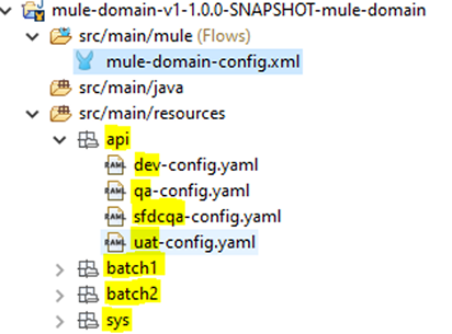 Dynamic Mule Domain Projects