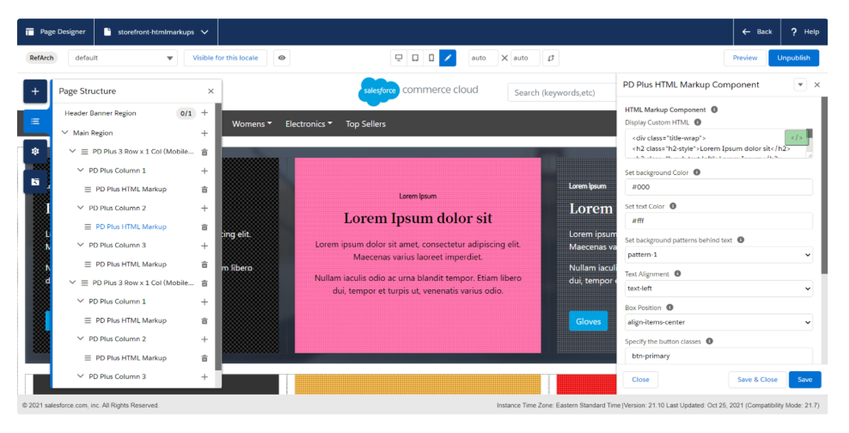 Design your Storefront Pages with Salesforce’s Page Designer Plus
