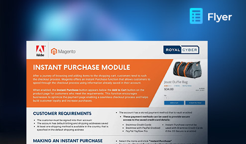 Instant Purchase Module Flyer
