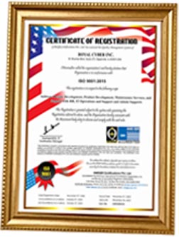 ISO Certified Award Certificate