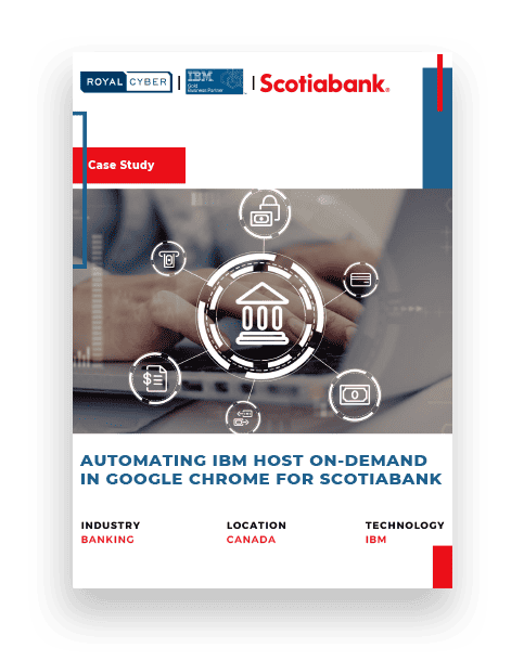 Automating IBM Host On-Demand in Google Chrome for Scotiabank