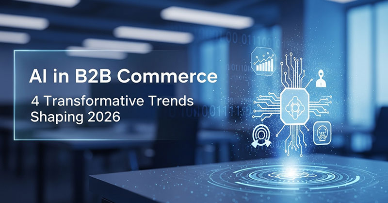 Discover how AI in B2B Commerce is transforming operations with agentic AI, ERP integration, personalization, and predictive insights.